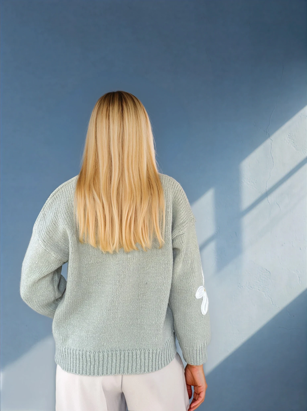 Daisy Bloom Grey Cardigan