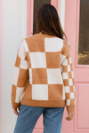 Checkered Papaya Cardi