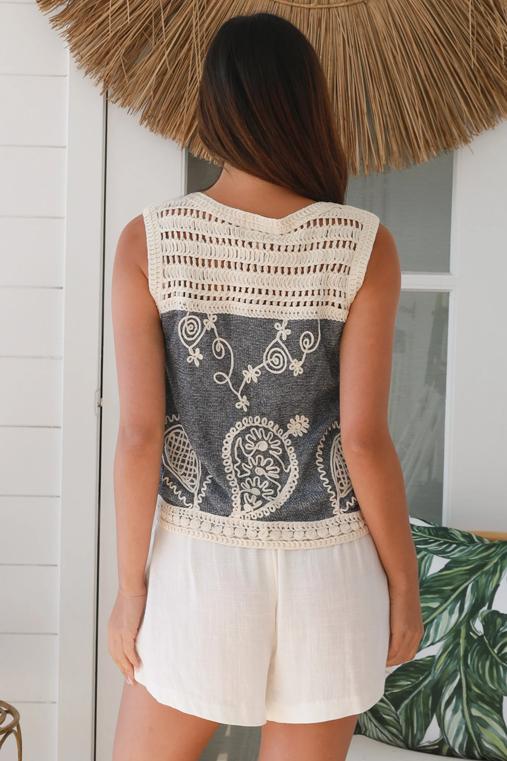 Lila Embroidered Cotton Boho Top