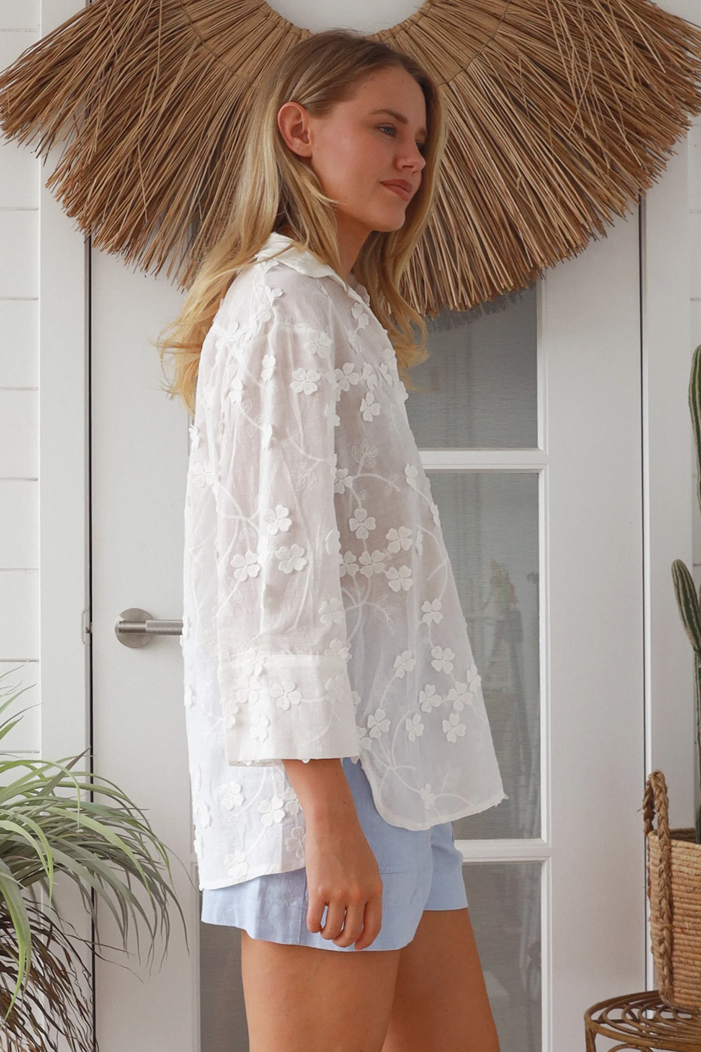 Amelie Broderie Cotton Top