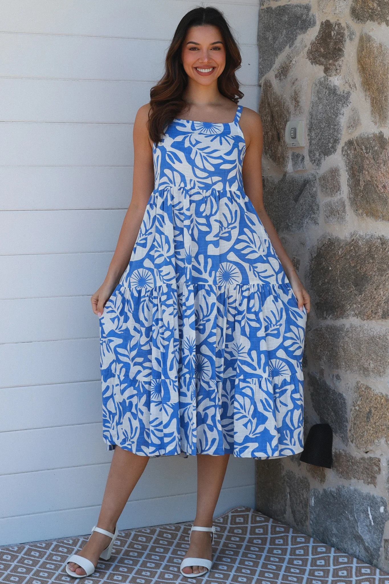 Mila Blue Cotton Dress