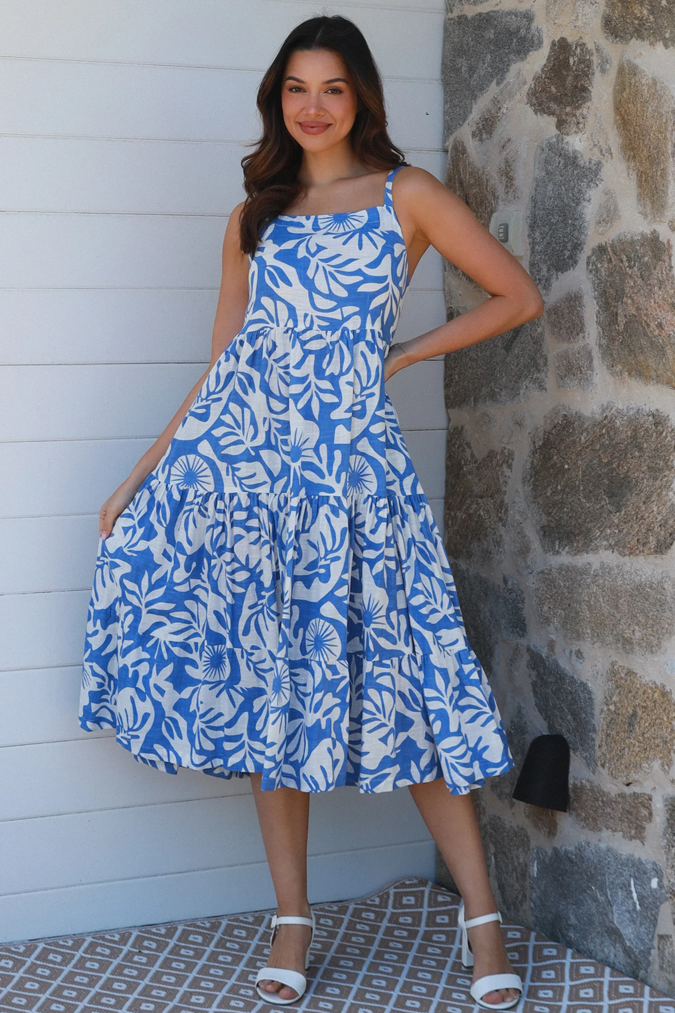 Mila Blue Cotton Dress