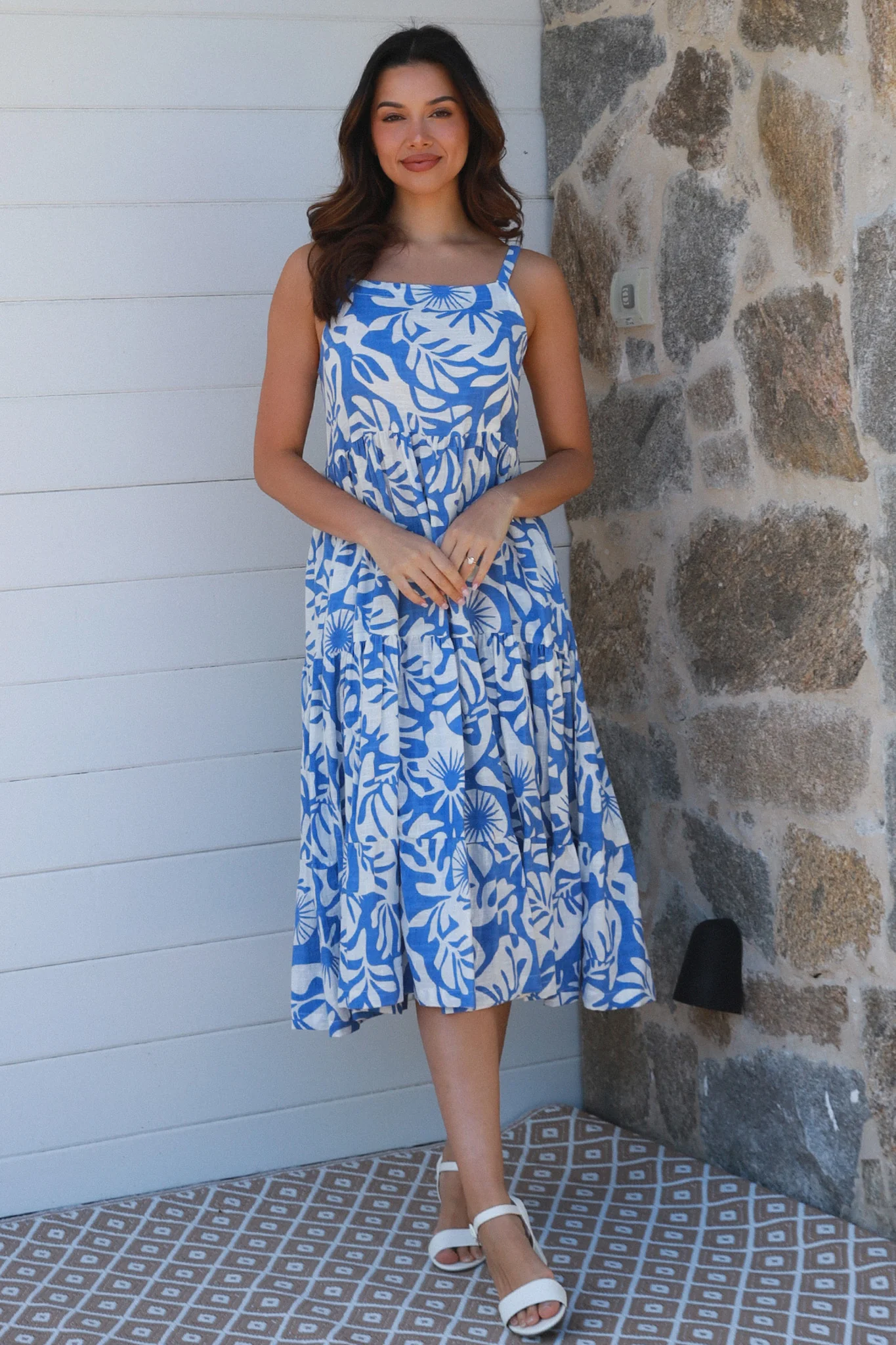 Mila Blue Cotton Dress