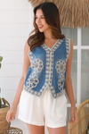 Ivy Embroidered Denim Vest