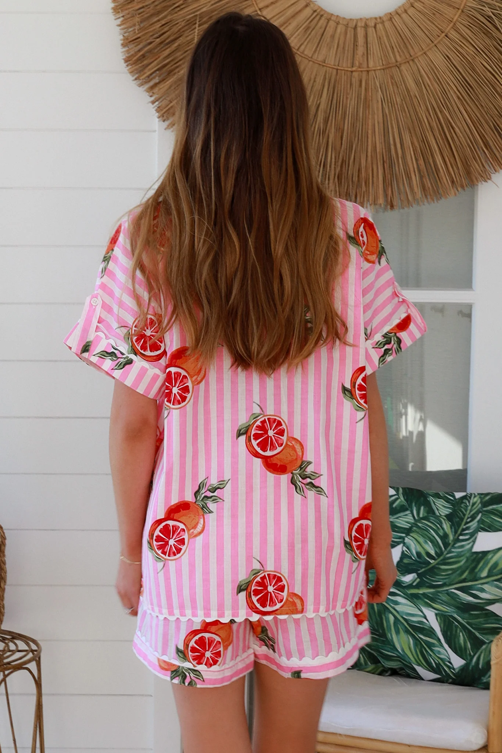 Citrus Stripe Cotton Matching Set