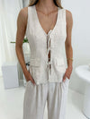 Linen Tie Vest