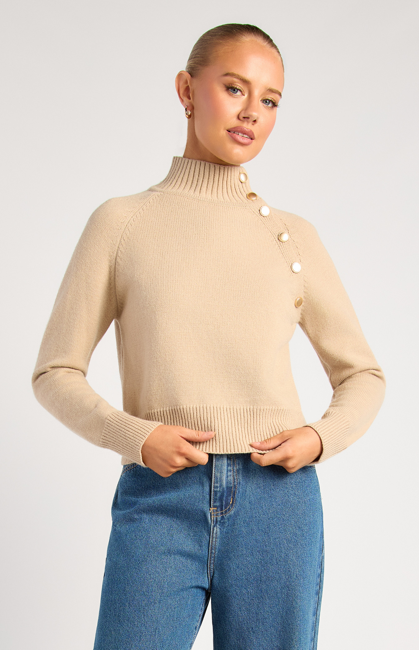 Soft Touch Button Knit