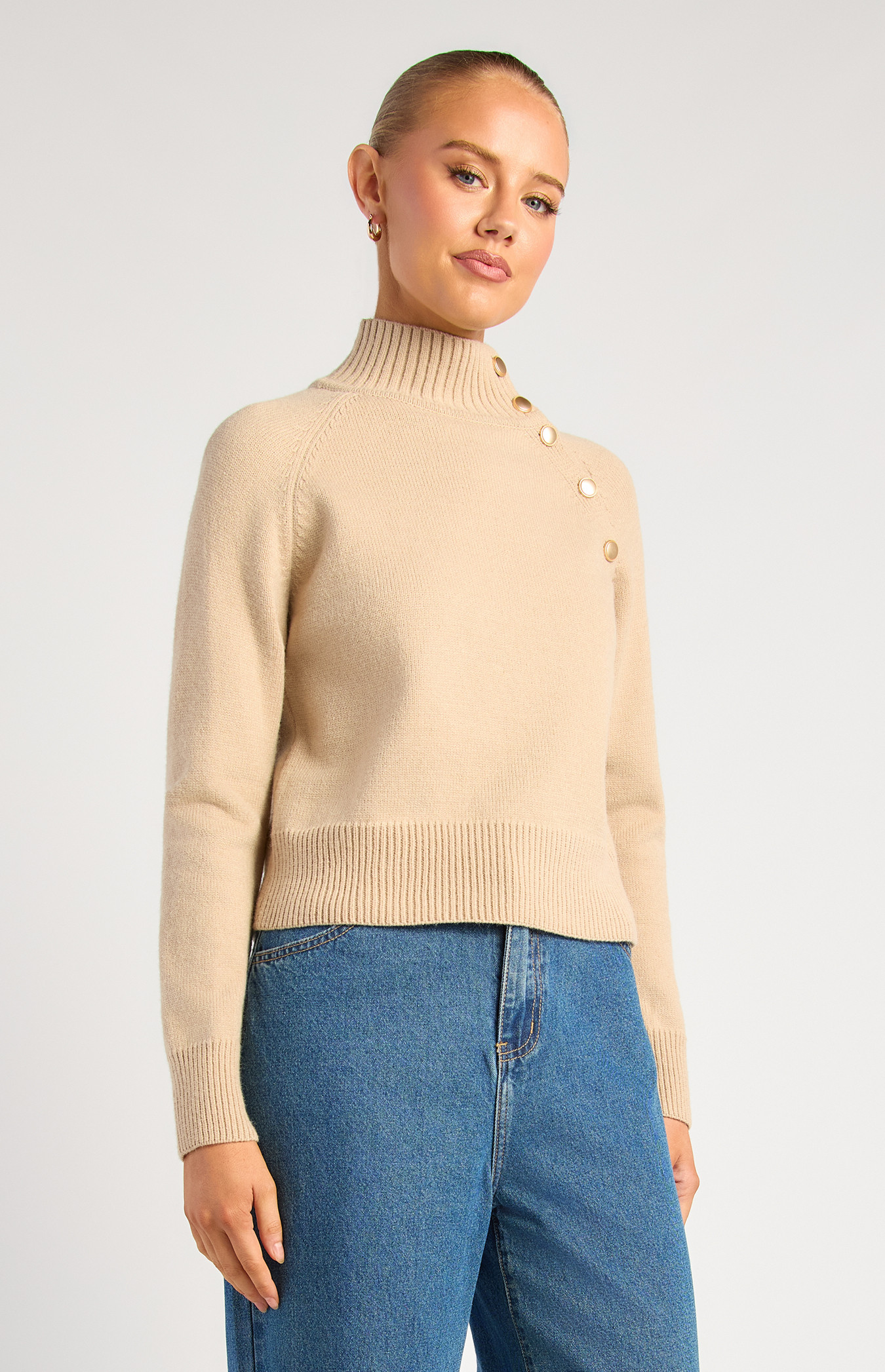 Soft Touch Button Knit