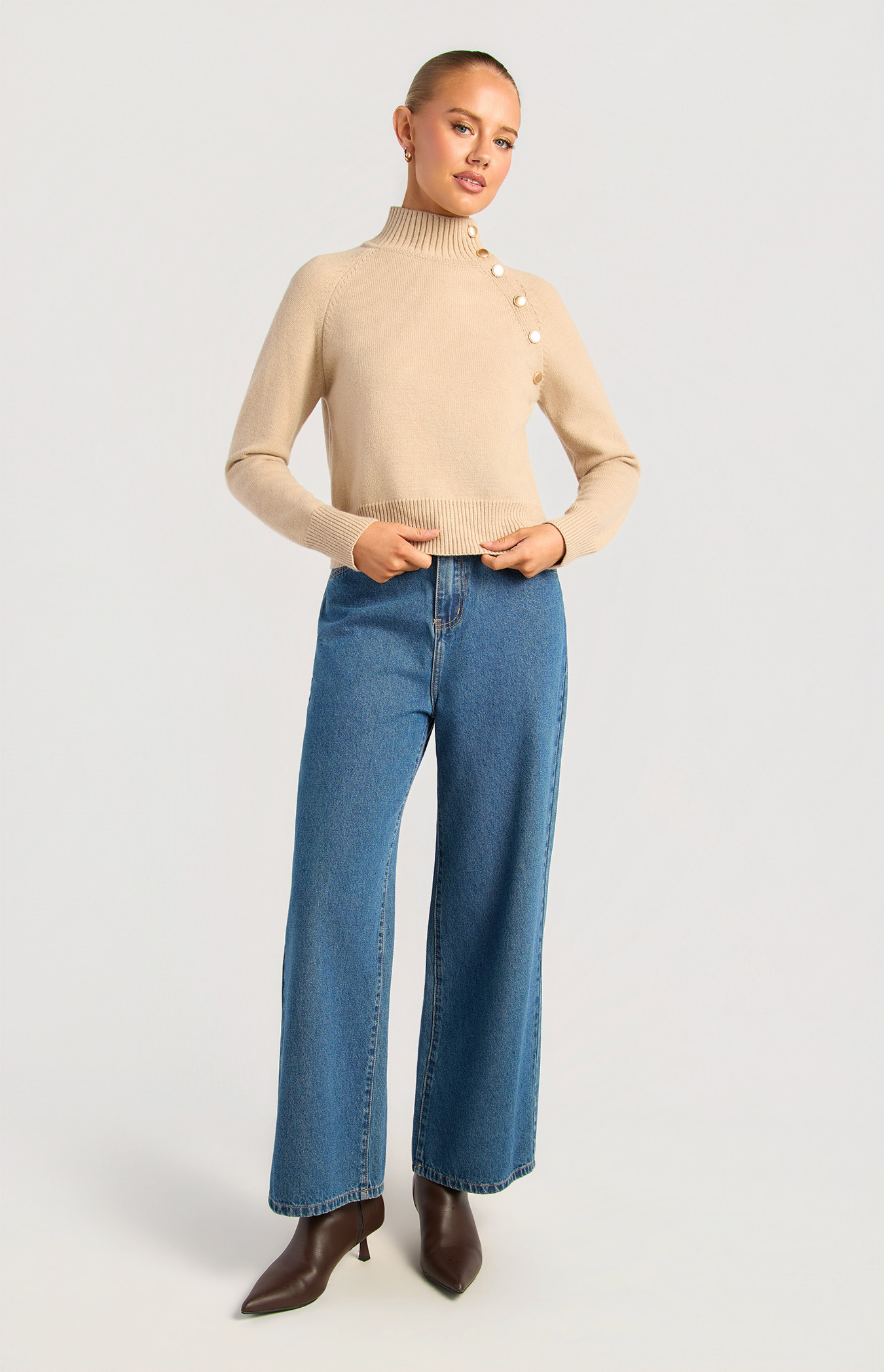 Soft Touch Button Knit