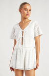 Patchwork Lace Front Tie Matching Set