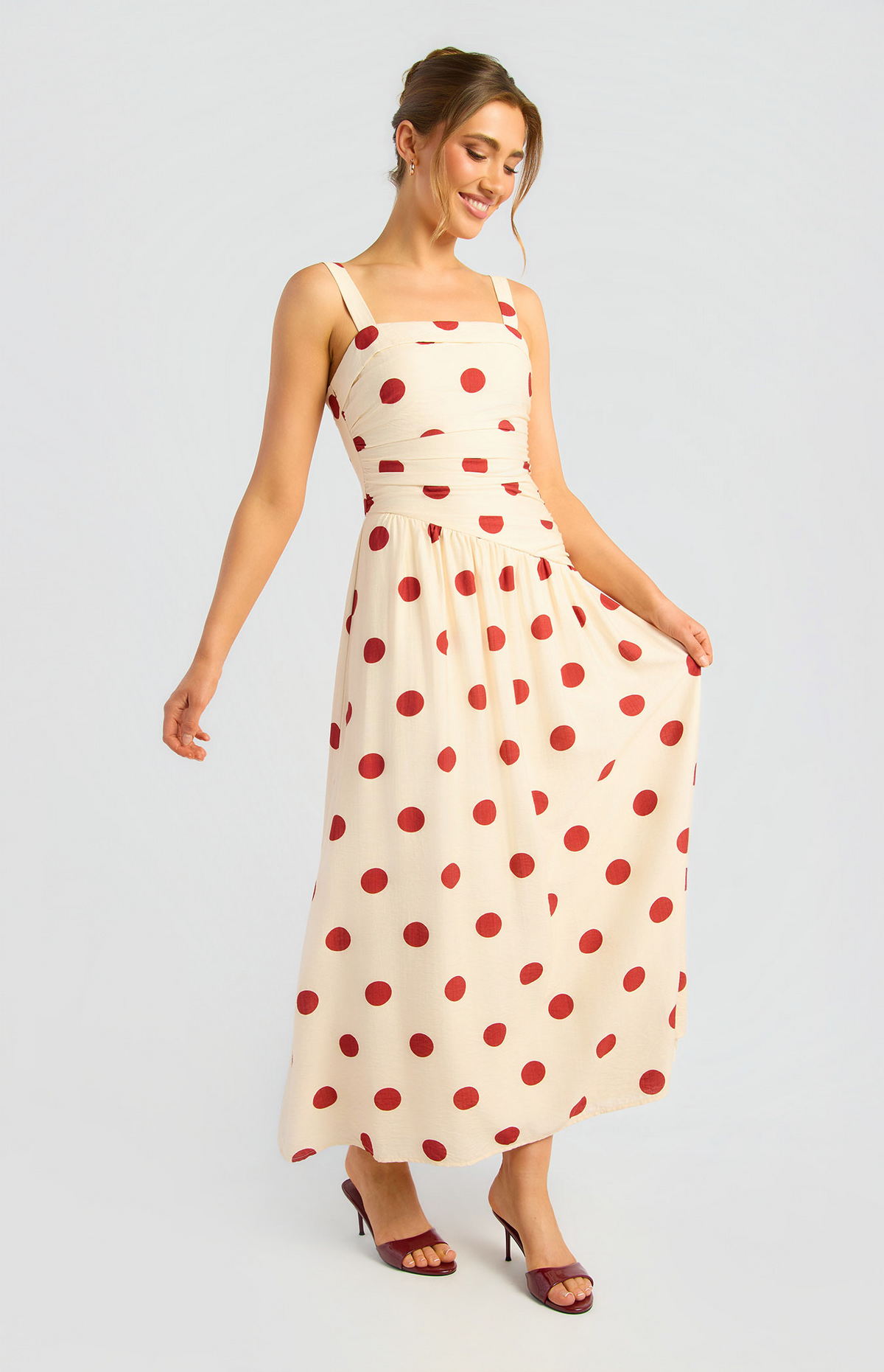 Audrey Polka Dot Maxi Dress