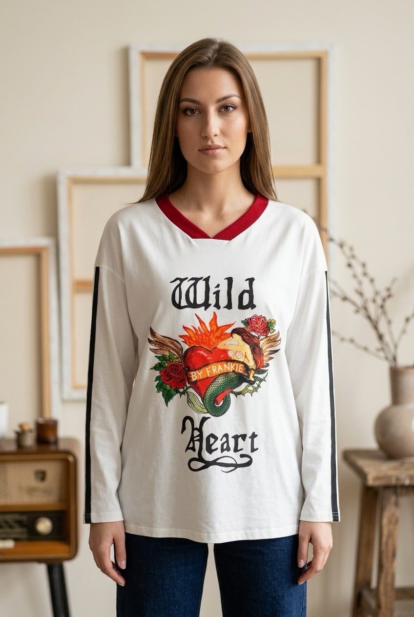By Frankie Wild Heart Long Sleeve T-Shirt
