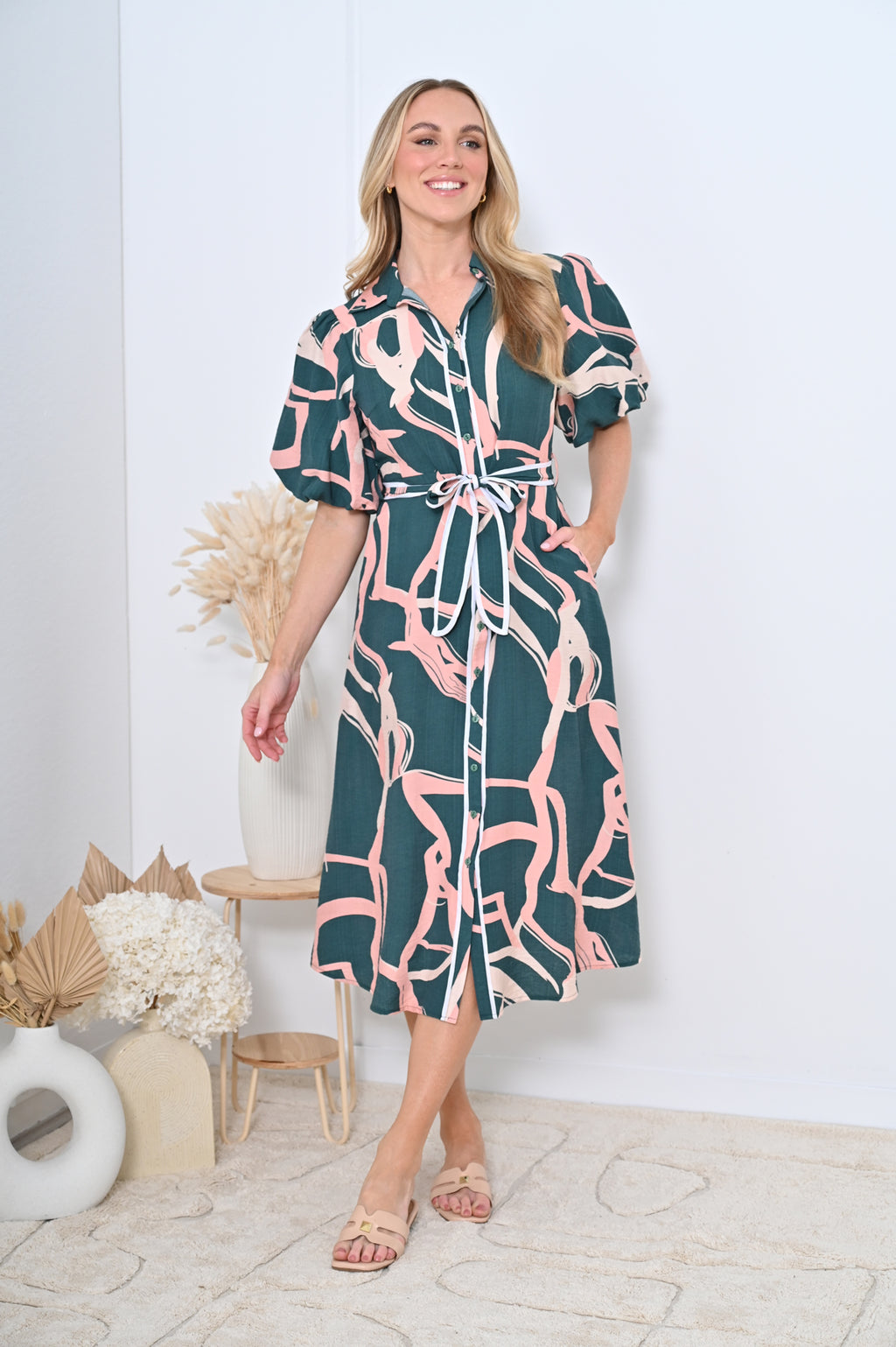 Monique Rosee Midi Dress