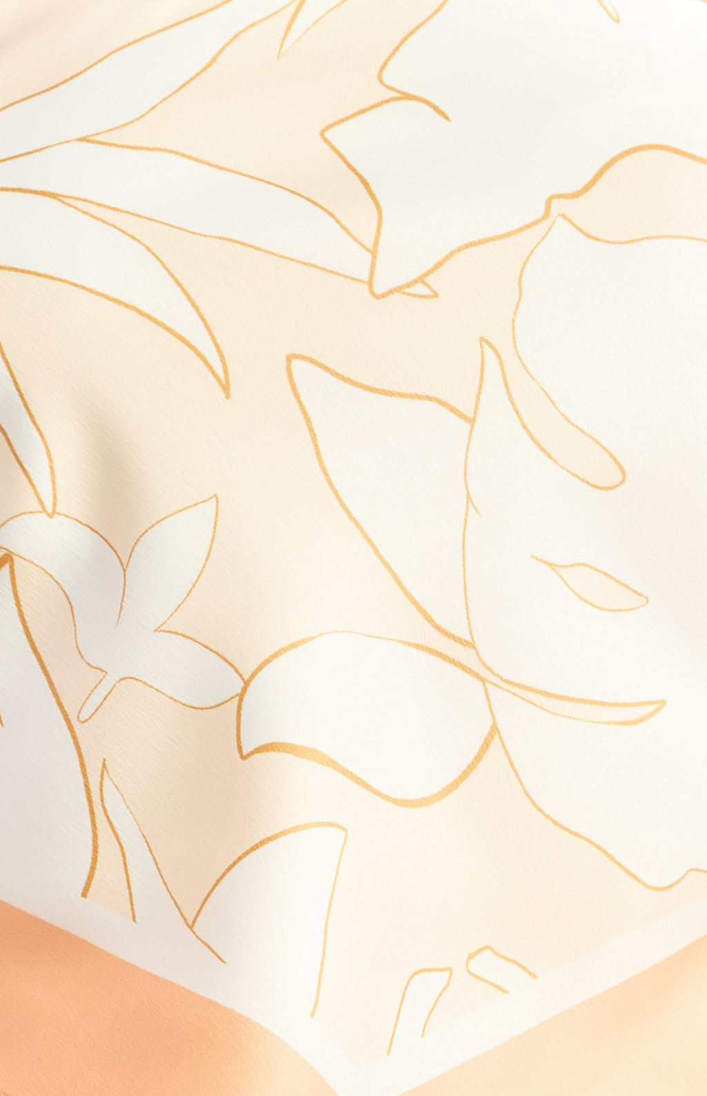 Leaf Print Scarf Top And Pants Set