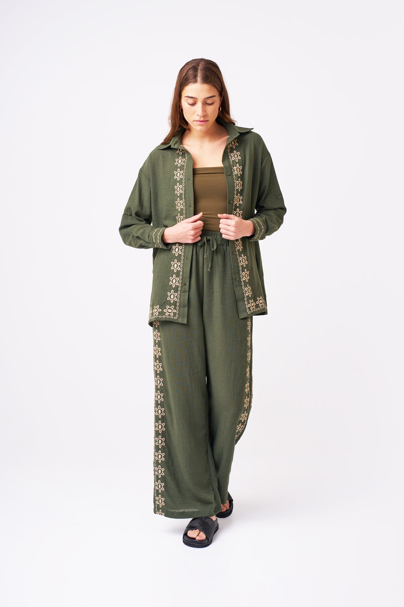 Relaxed Fit Embroidery Shirt