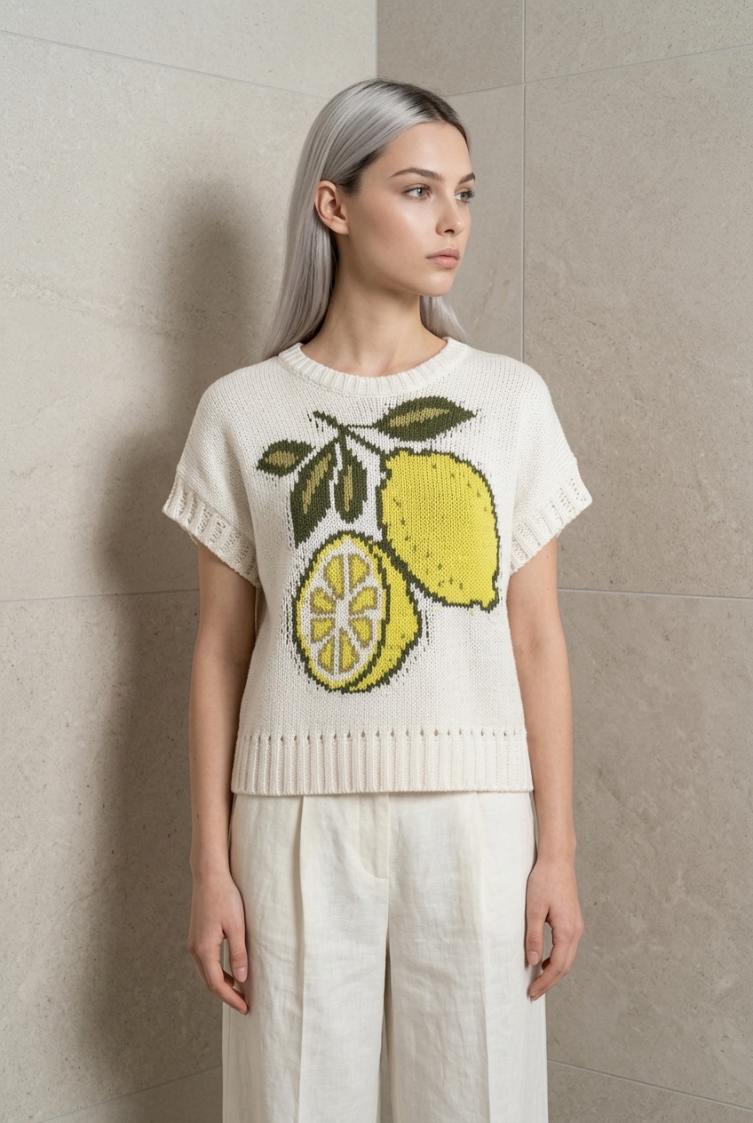 Lemon Knit Top