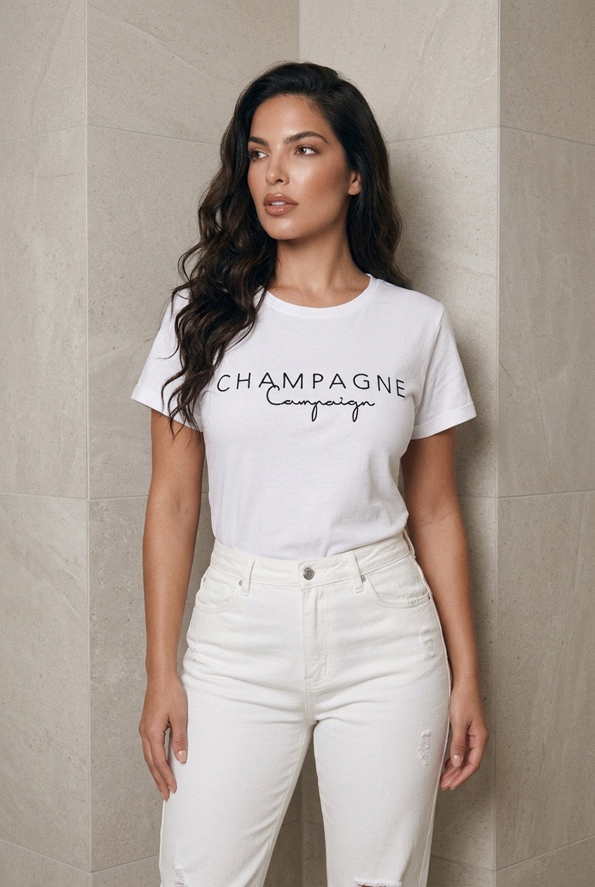 Champagne Campaign Cotton T-Shirt