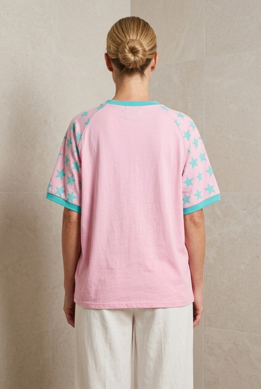 No Bad Days Graphic Cotton Tee Pink