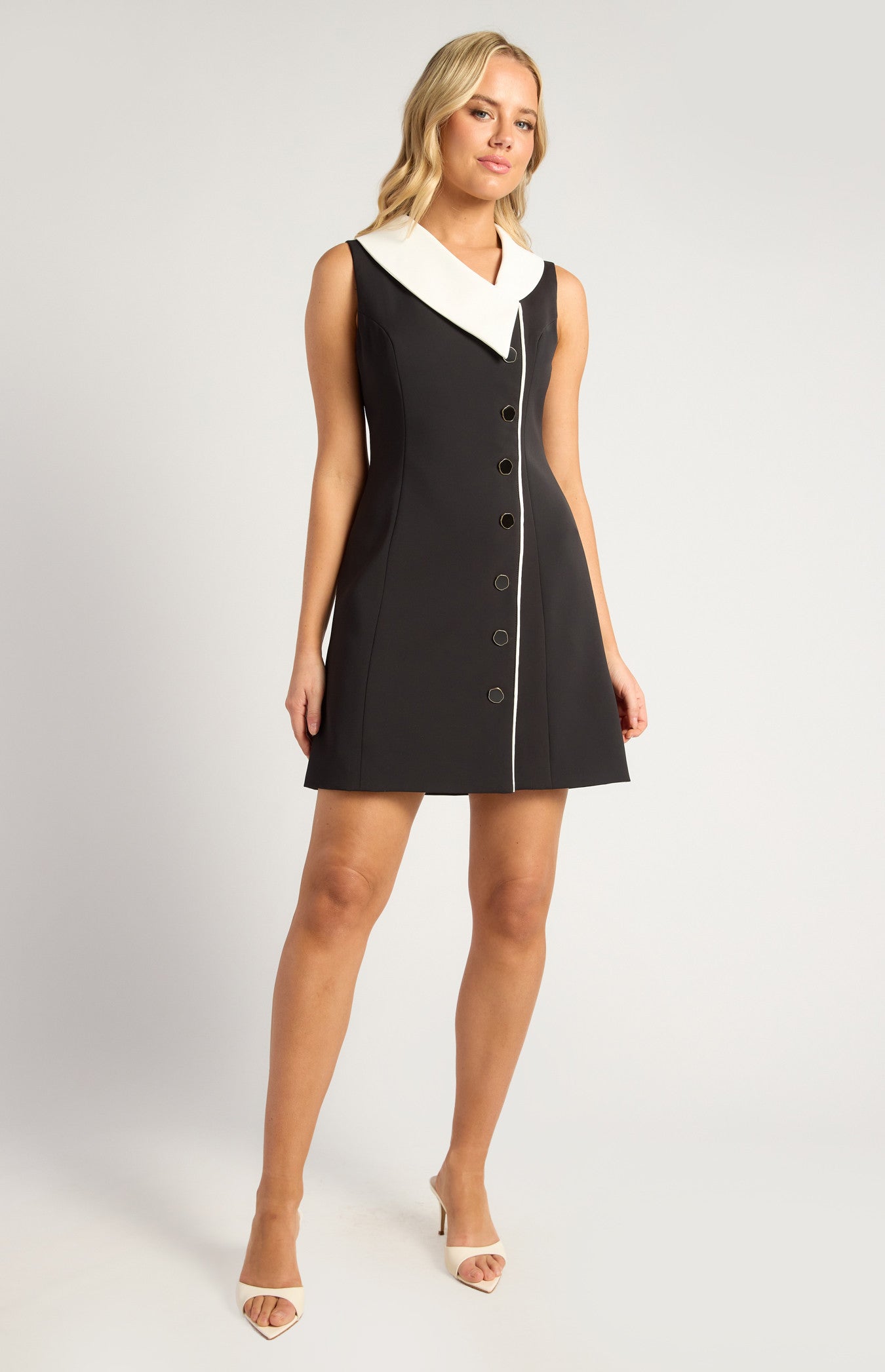 Marseille Contrast Collar Dress
