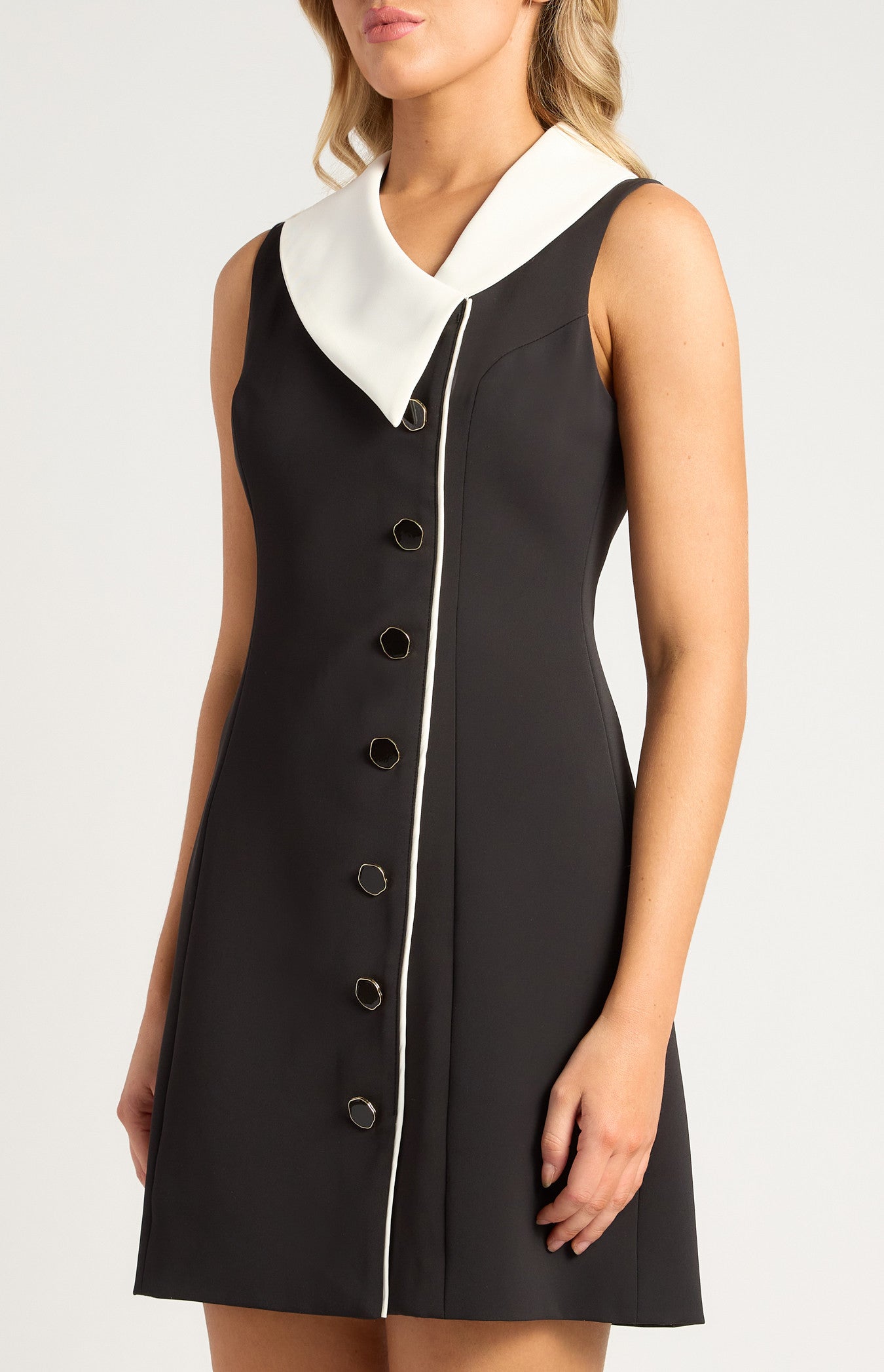 Marseille Contrast Collar Dress