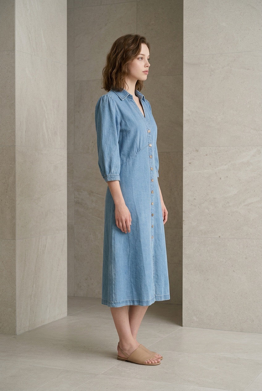 Harper Denim Midi Dress
