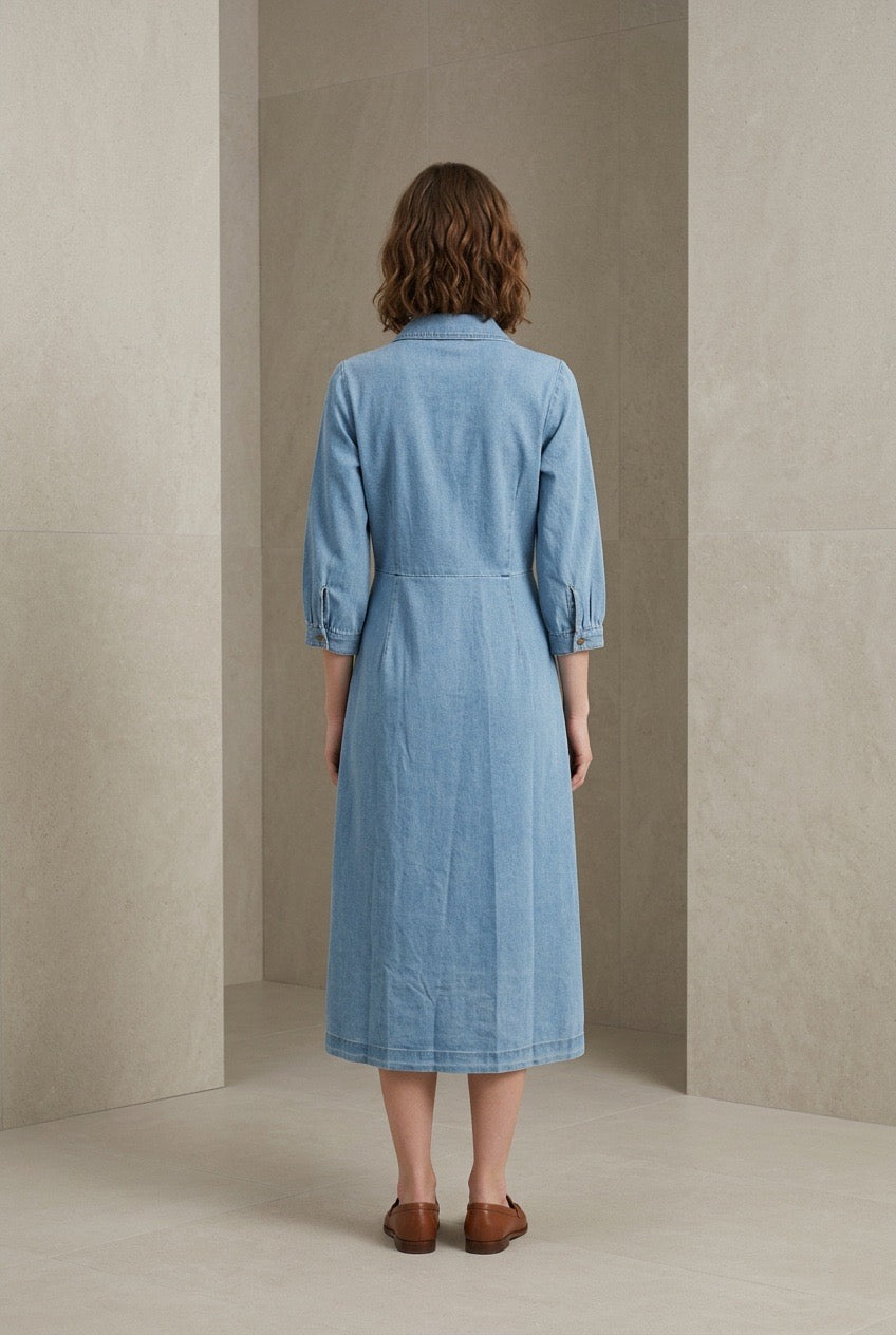 Harper Denim Midi Dress