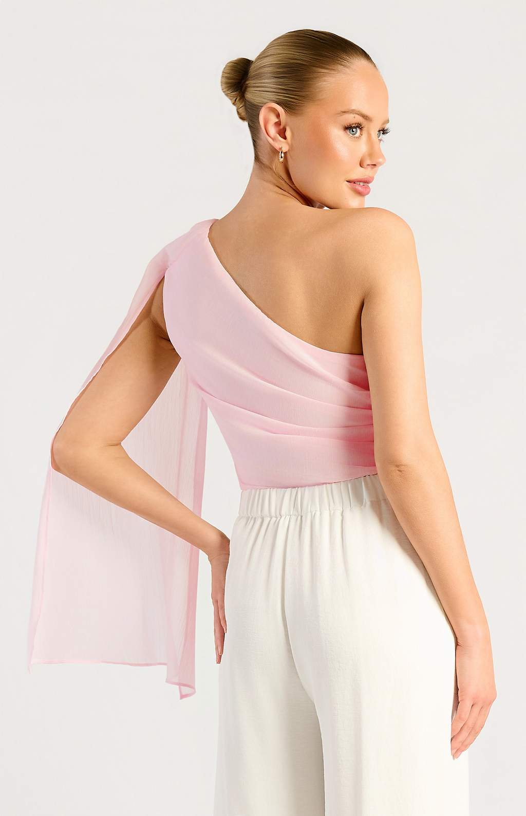Amelie Blush One Shoulder Top