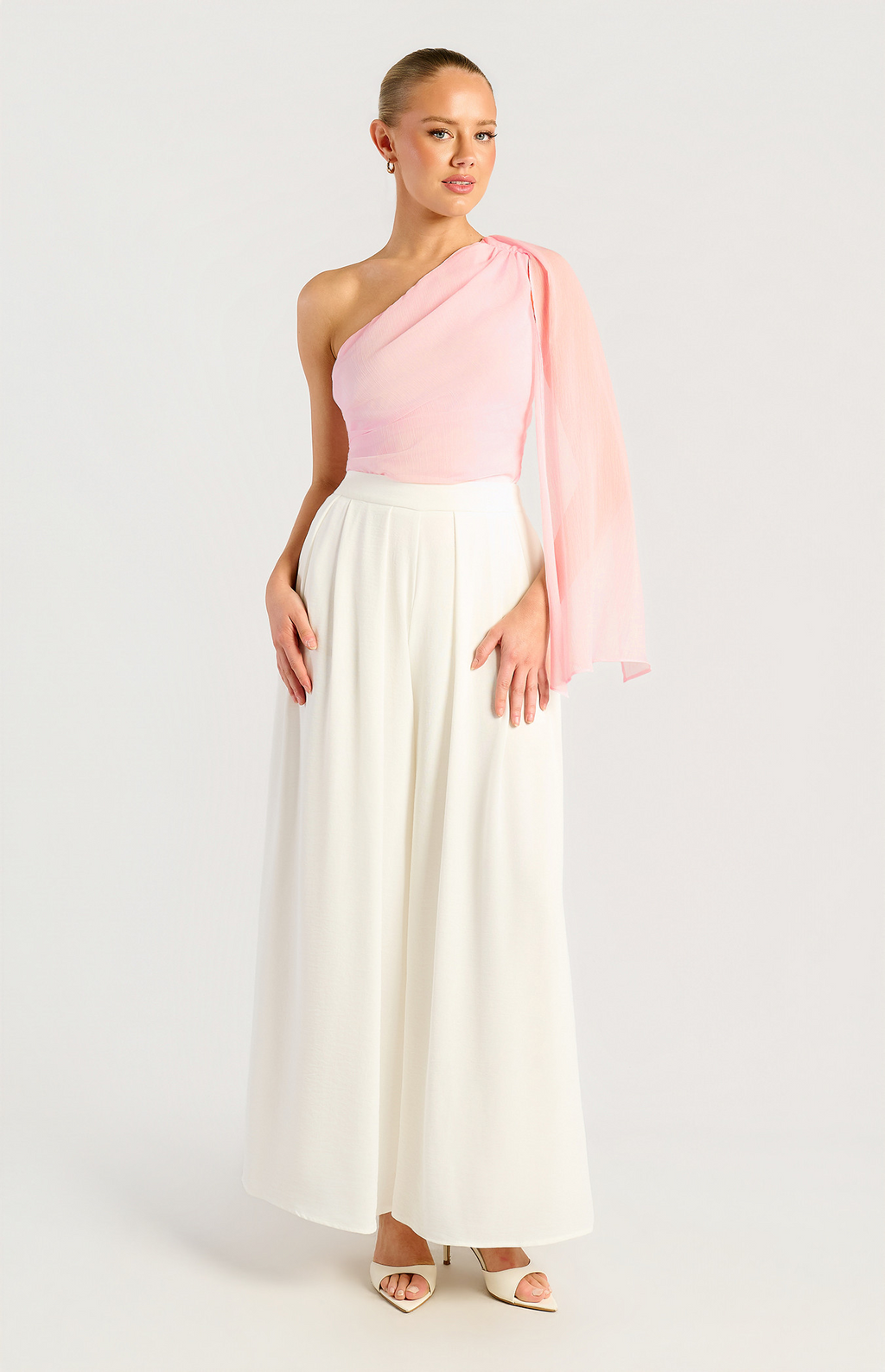 Amelie Blush One Shoulder Top