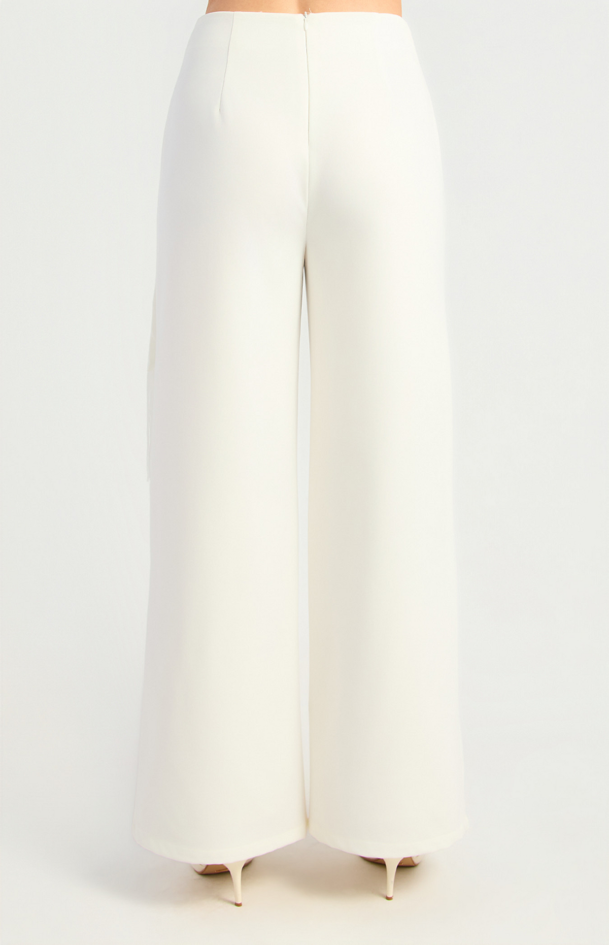 Mia Fringe Pants White