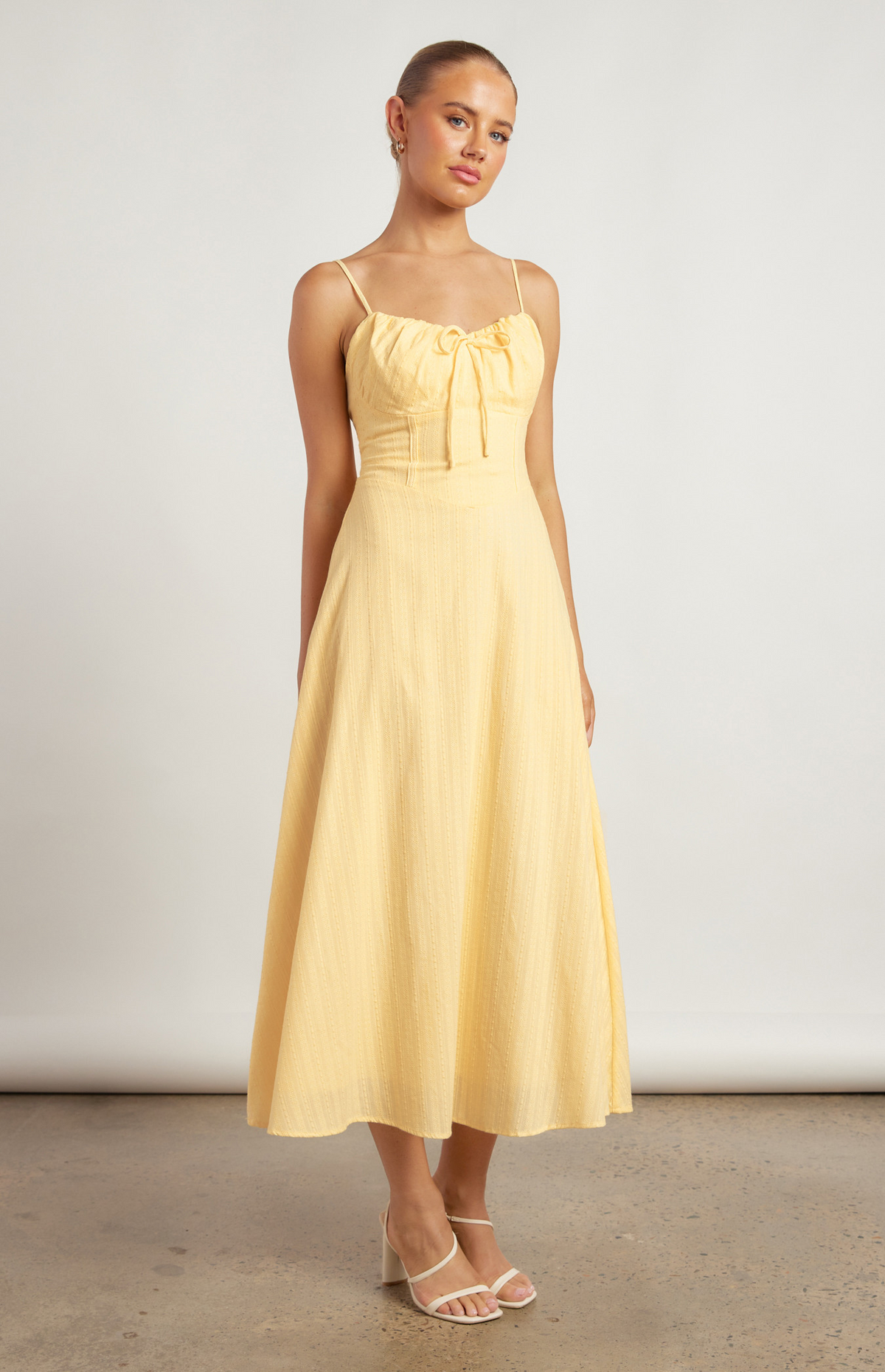 Soleil Yellow Cotton Dress