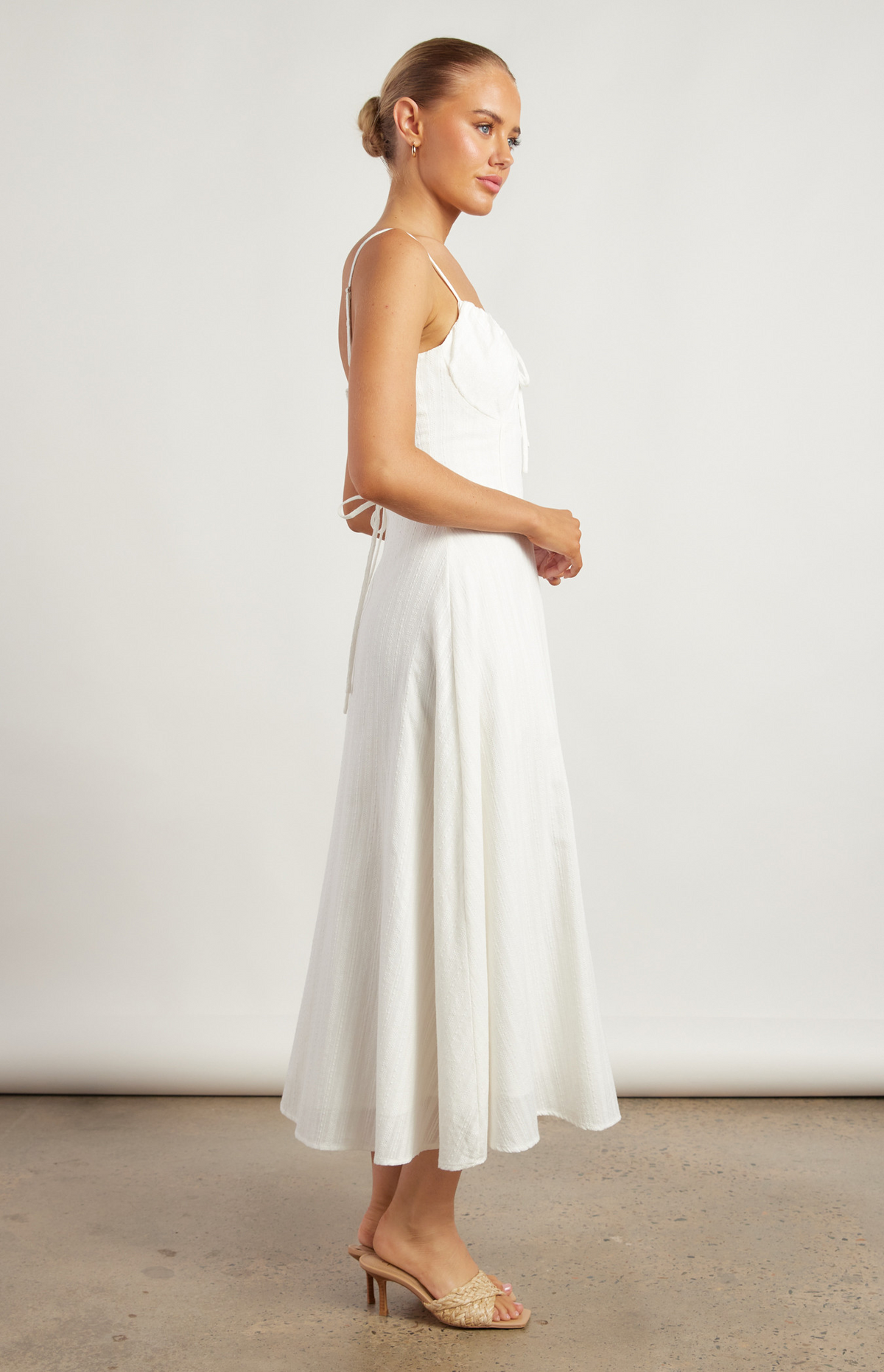 Soleil White Cotton Dress