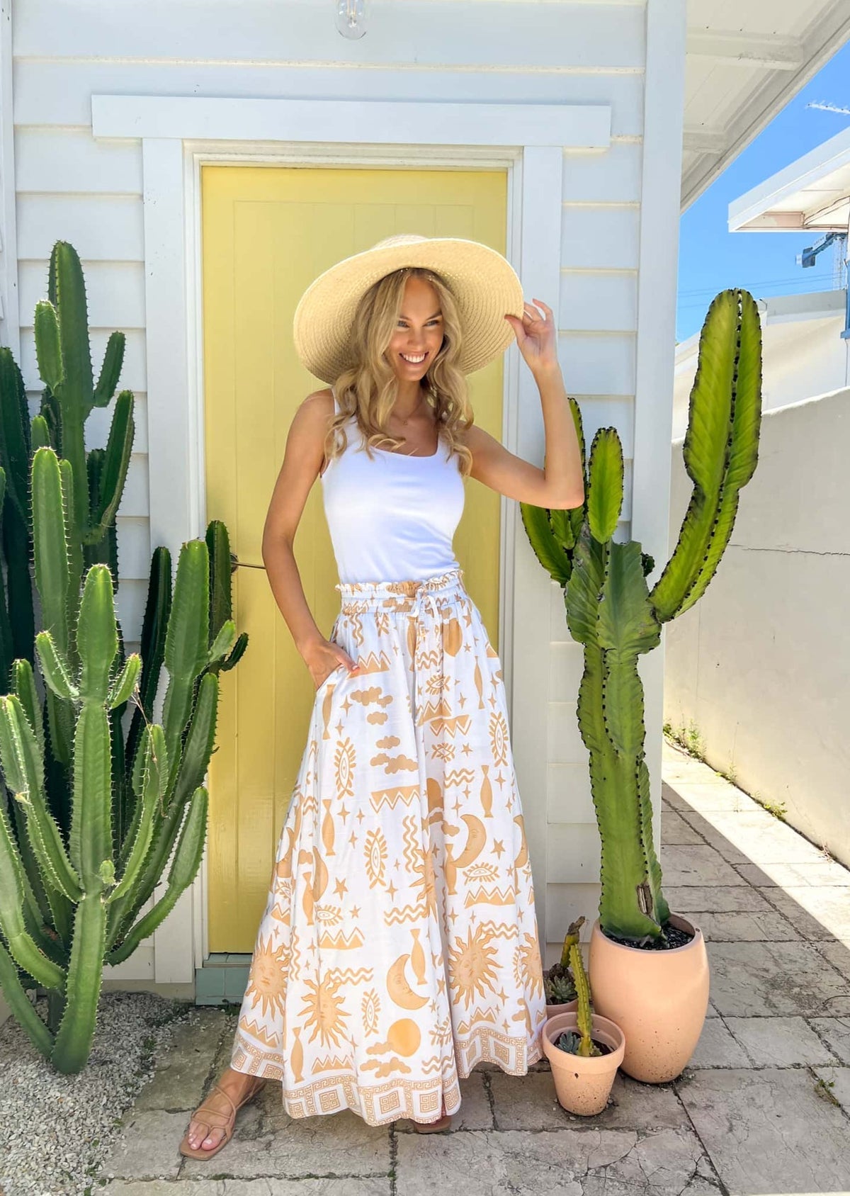 Mekka Print Wide Leg Pants