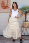 Crochet Maxi Skirt Ivory