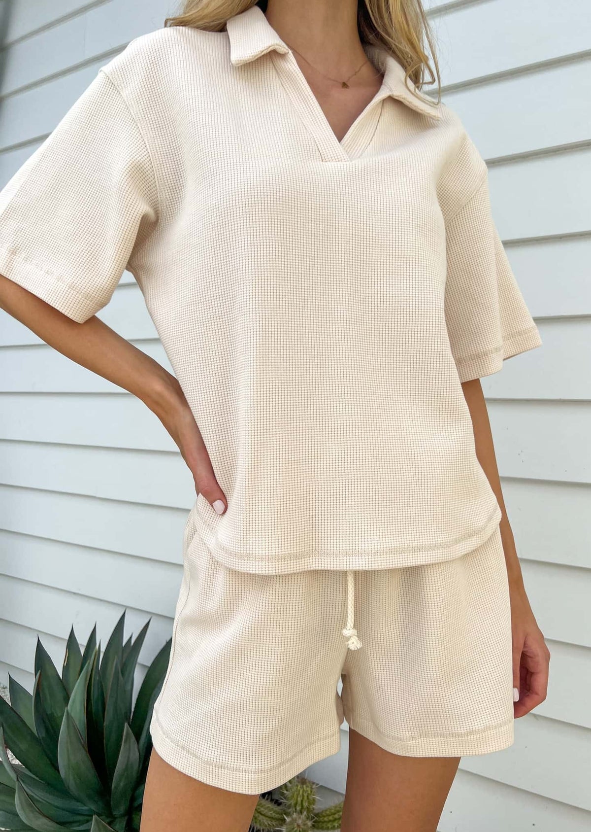 Beige Waffle Set