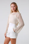 Long Sleeve Crochet Top