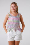 Rainbow Crochet Top