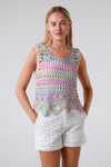 Rainbow Crochet Top