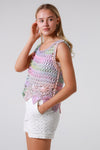 Rainbow Crochet Top