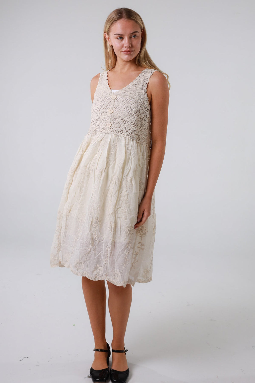 Crochet Dress Ivory Wearberry