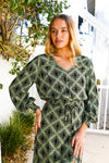 Sage Lantern Sleeve Top