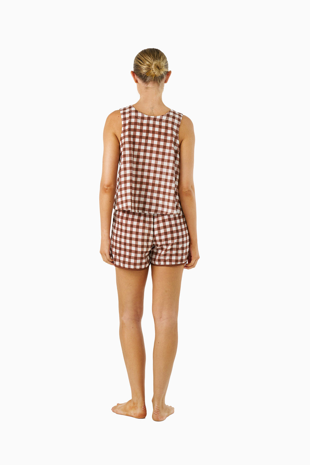 Brown Check Skort