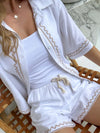 Maris Embroidered Shirt and Shorts Set