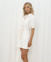 White Denim Shirt Dress