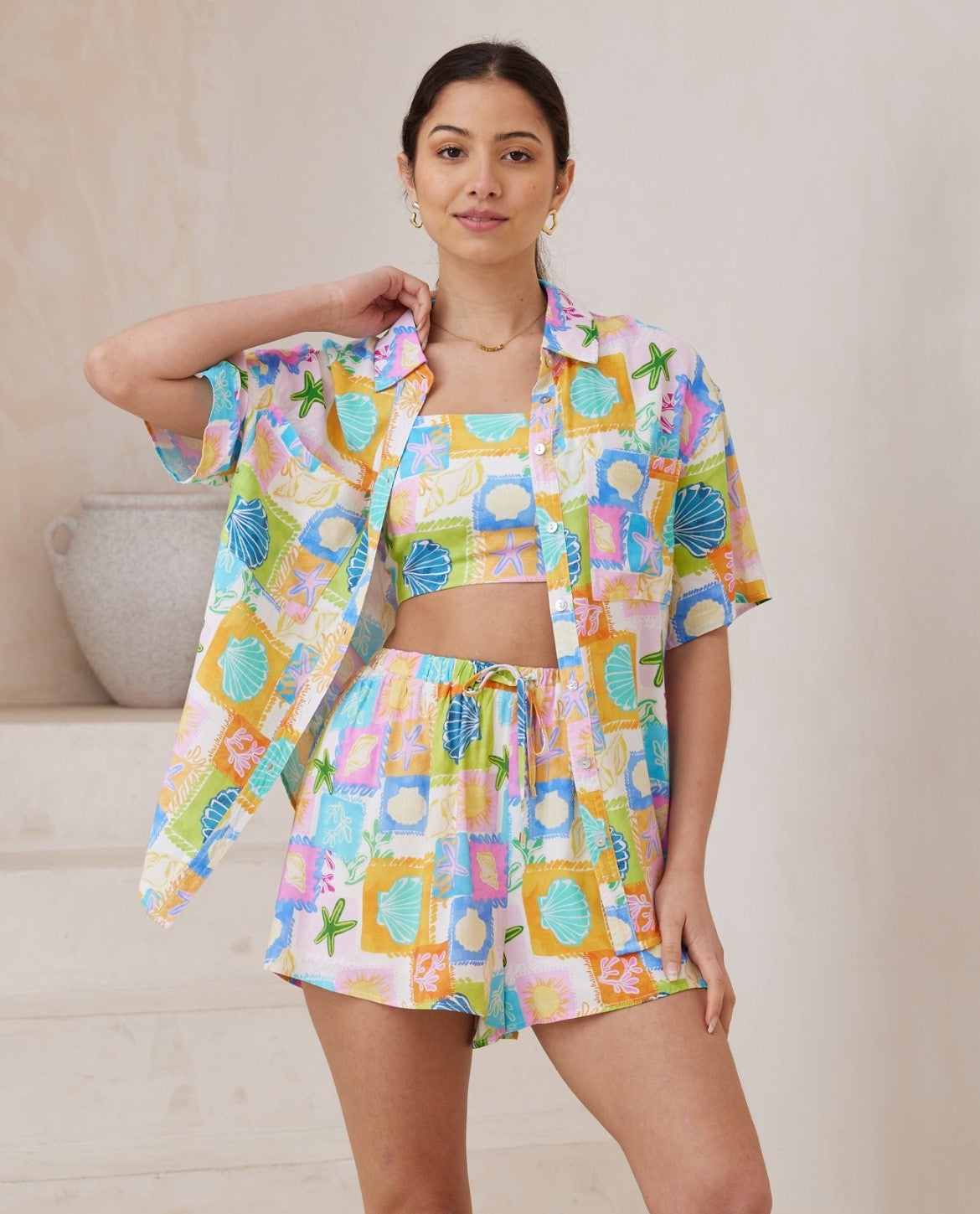 Coastal Multicolour Print Shirt