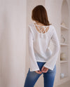 Long Sleeve Crochet Knit Top