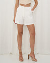 High Waisted White Shorts