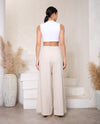 Linen Wide Leg Pleated Pants