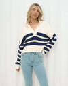 Striped Collar Knit Jumper