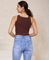 Brown Knit Top