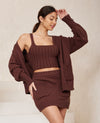 Brown Knit Mini Skirt